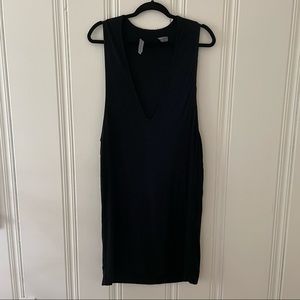 Raquel Allegra Black Shift Mini Dress Pockets